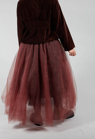 Go Netted Skirt in Vino Red