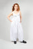 Wide Leg Drop Crotch Jumpsuit in White