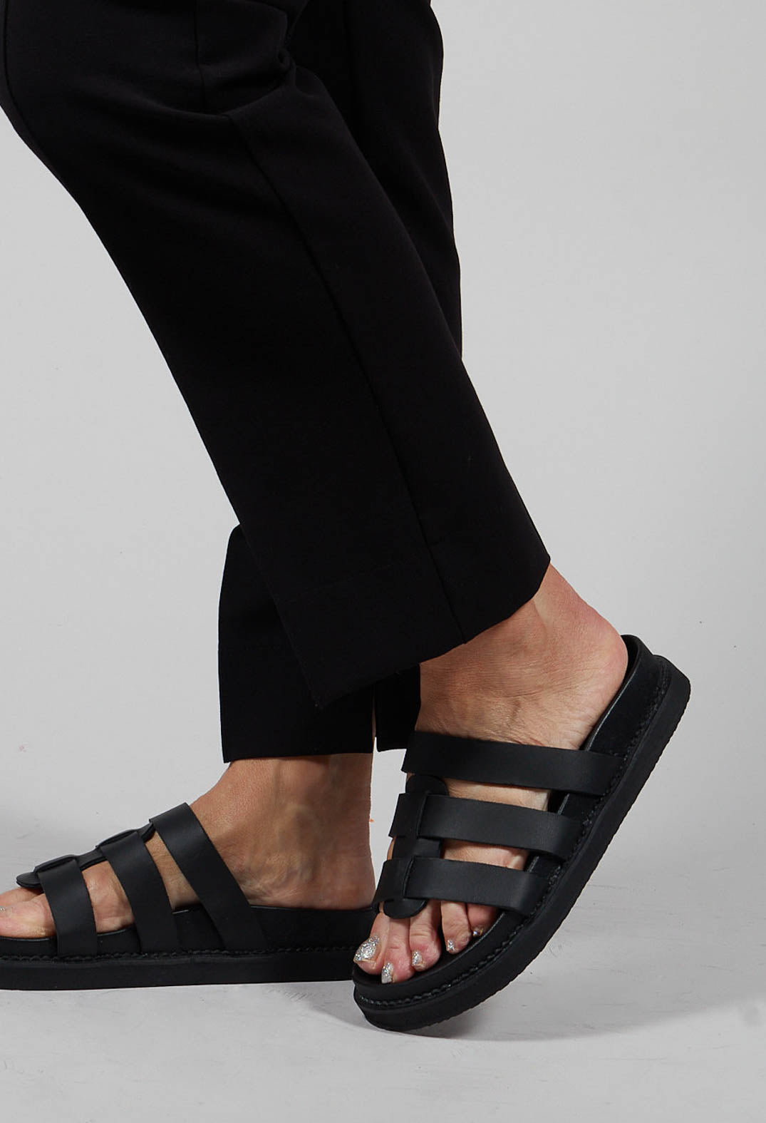 Slip on Sandal in Black