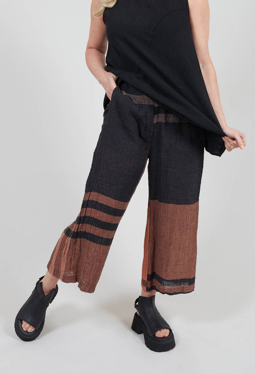 Cropped Wide Leg Trousers in Copper