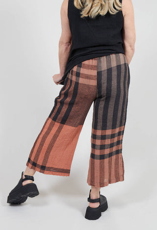 Cropped Wide Leg Trousers in Copper