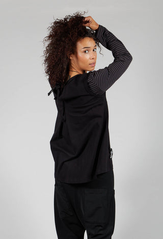 Sleeveless Swing Style T Shirt in Black