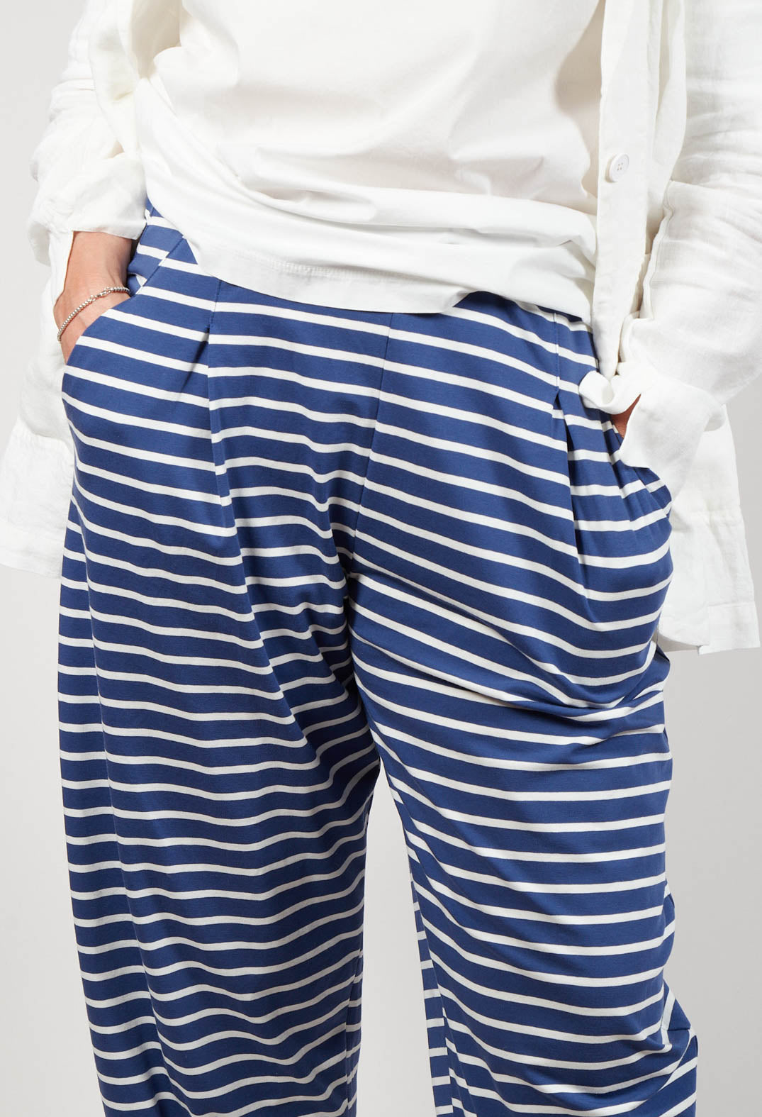 Bianco Jr Trousers in Officina Stripe