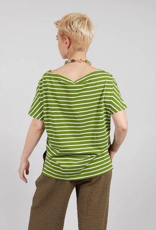 Ibisco R Stripe T-Shirt in Avocado