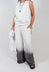 Wide Leg Ombre Trousers in Burro Cream