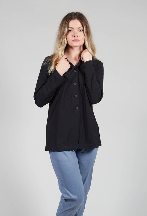 Lightweight Button Through Jacket in Black