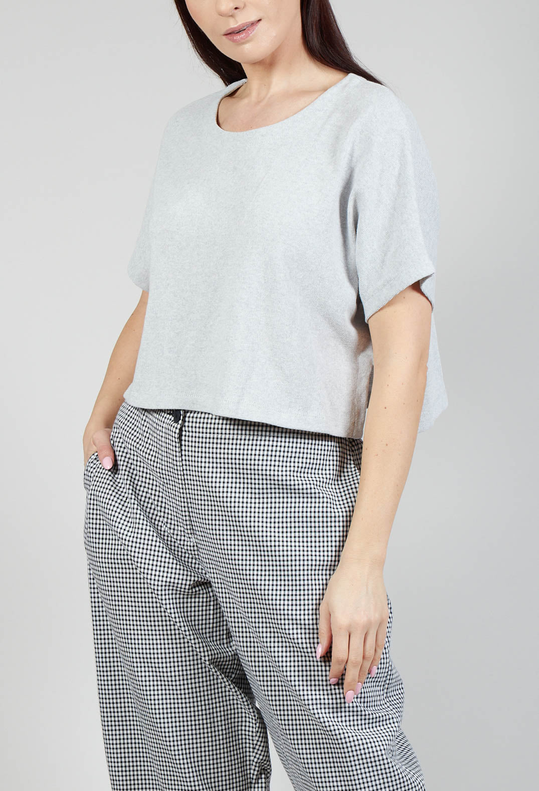 Cropped T-Shirt in Perle