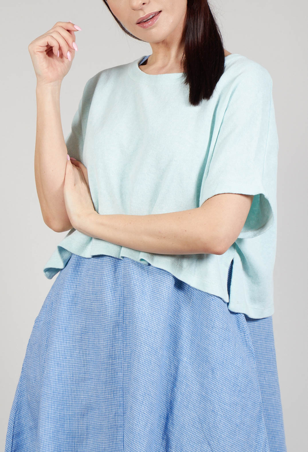 Cropped T-Shirt in Jade