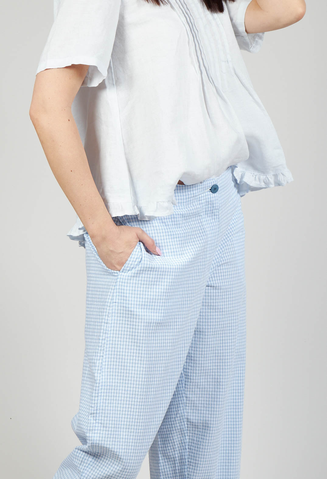 Cropped Trousers in Nuage Check