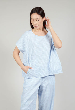 Short Sleeve Top in Nuage Check