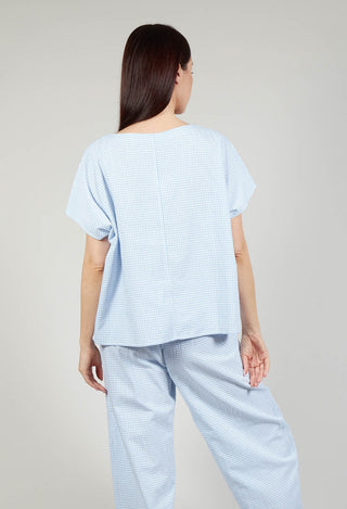 Short Sleeve Top in Nuage Check