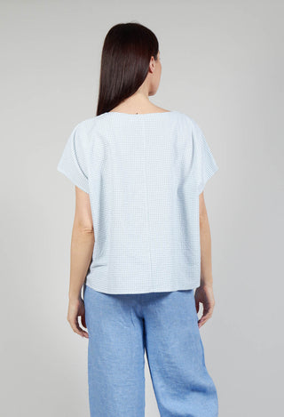 Short Sleeve Top in Dune Check