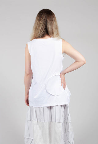 Jersey Vest Top in White