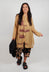 Lightweight Longline Shirt in Brown Print
