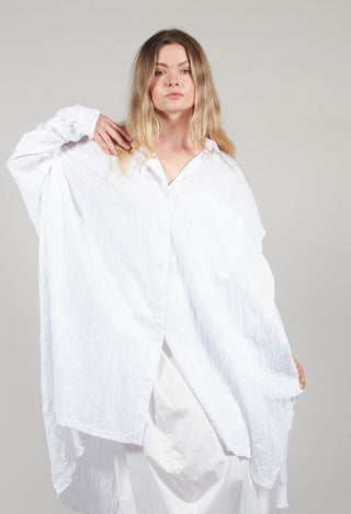 Oversized Longline Shirt in White