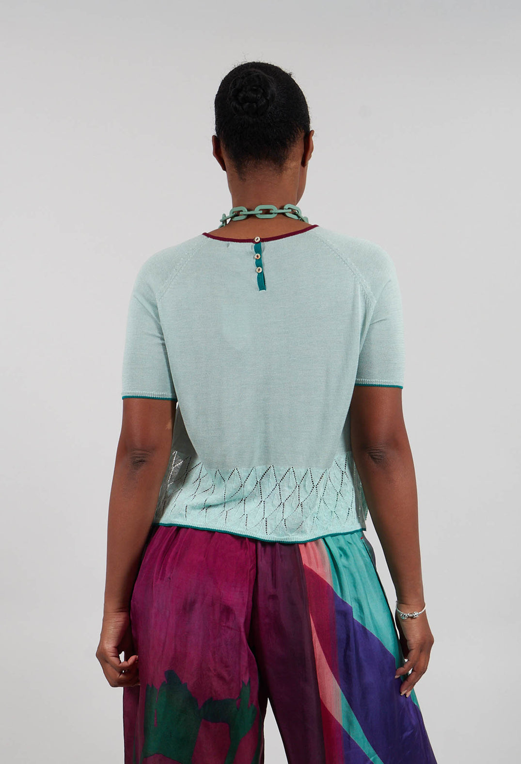 Girlie Lace Top in Opal Blue