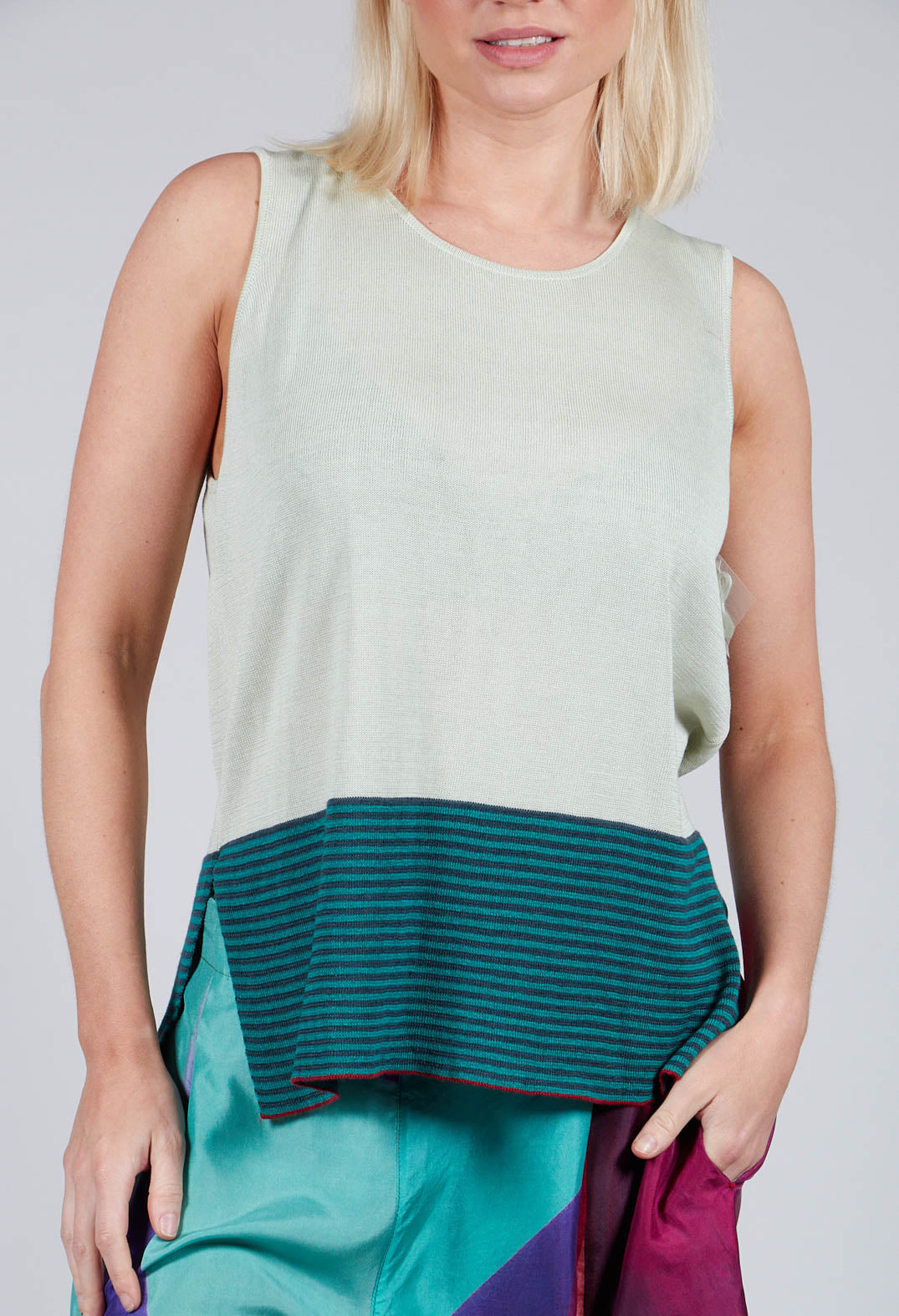 Sleeveless Top in Aloe Green