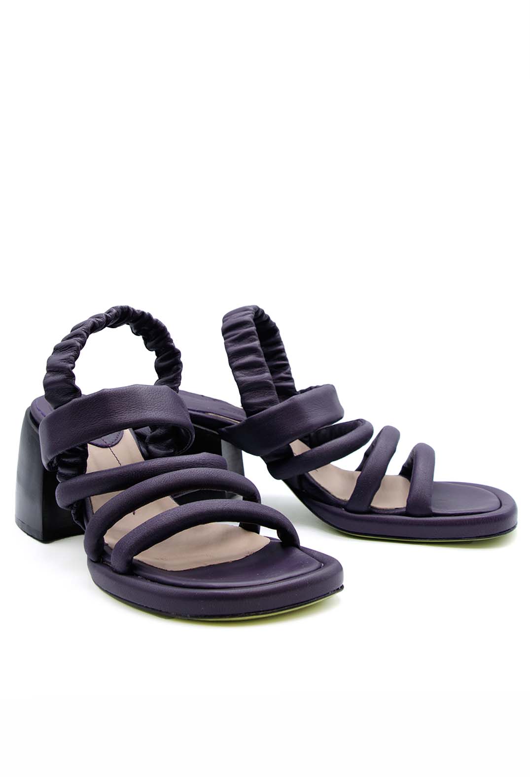 Strappy Heeled Sandals in Amethyst