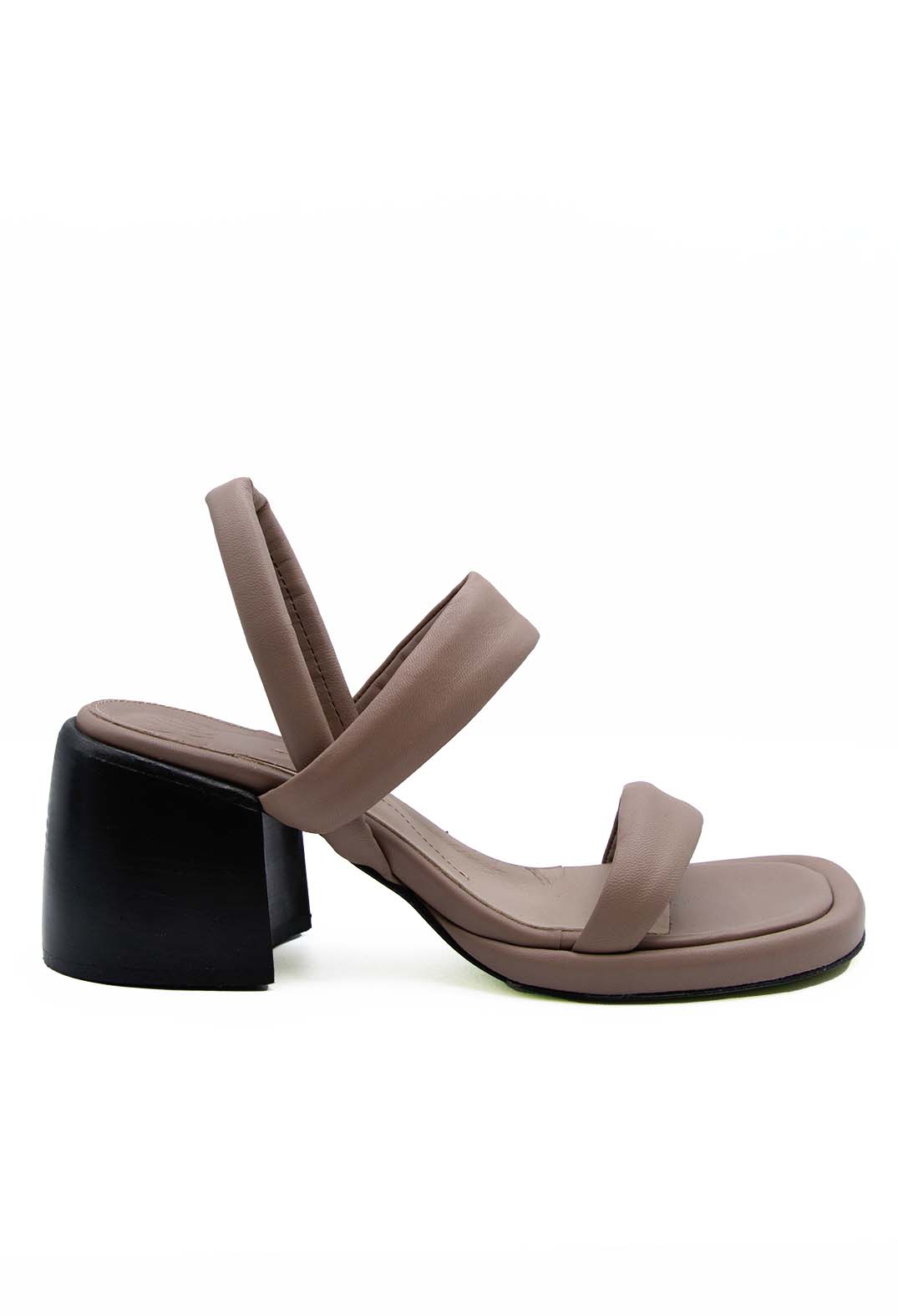 Strappy Heeled Sandals in Taupe