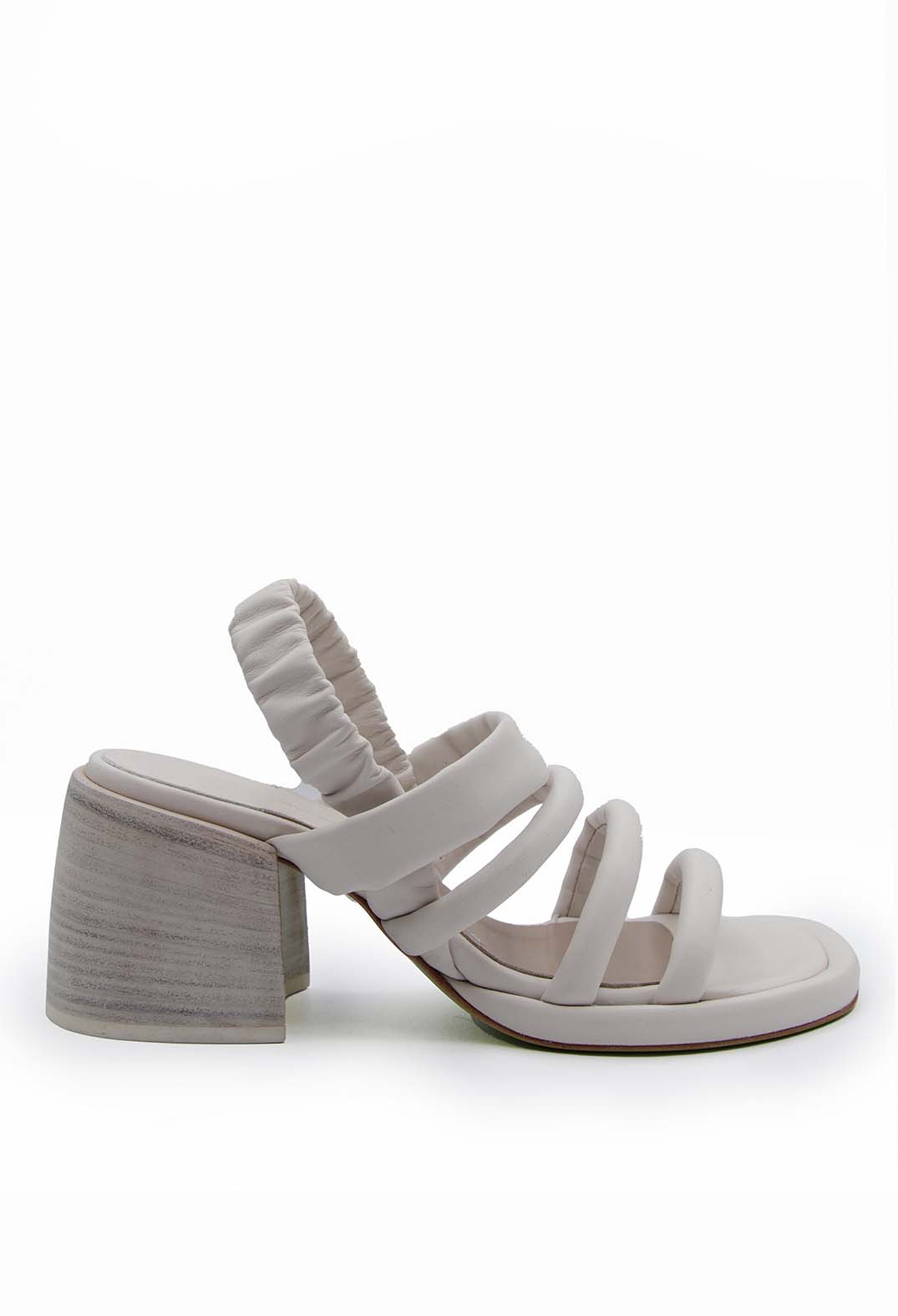 Strappy Heeled Sandals in Gesso - Main Image