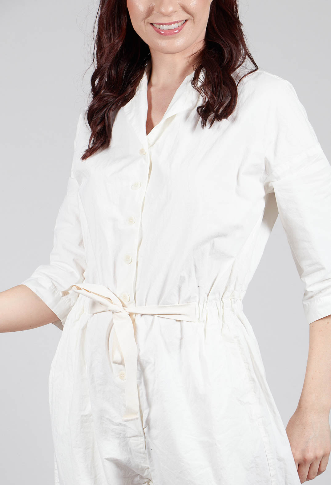 Tailored Collar Jumpsuit CC in White