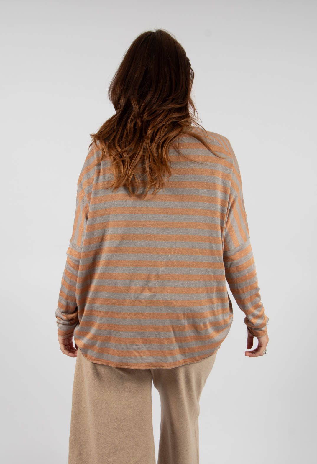 Striped Cardigan in Pottery