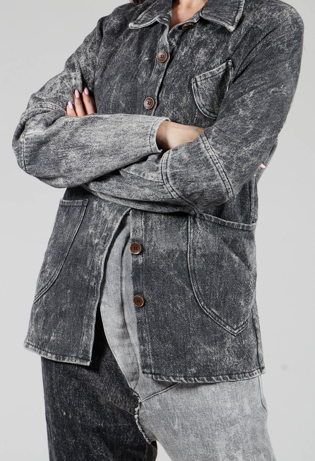 Denim Style Jacket in Grey