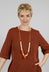 Multistrand Necklace with Large Beads in White and Orange