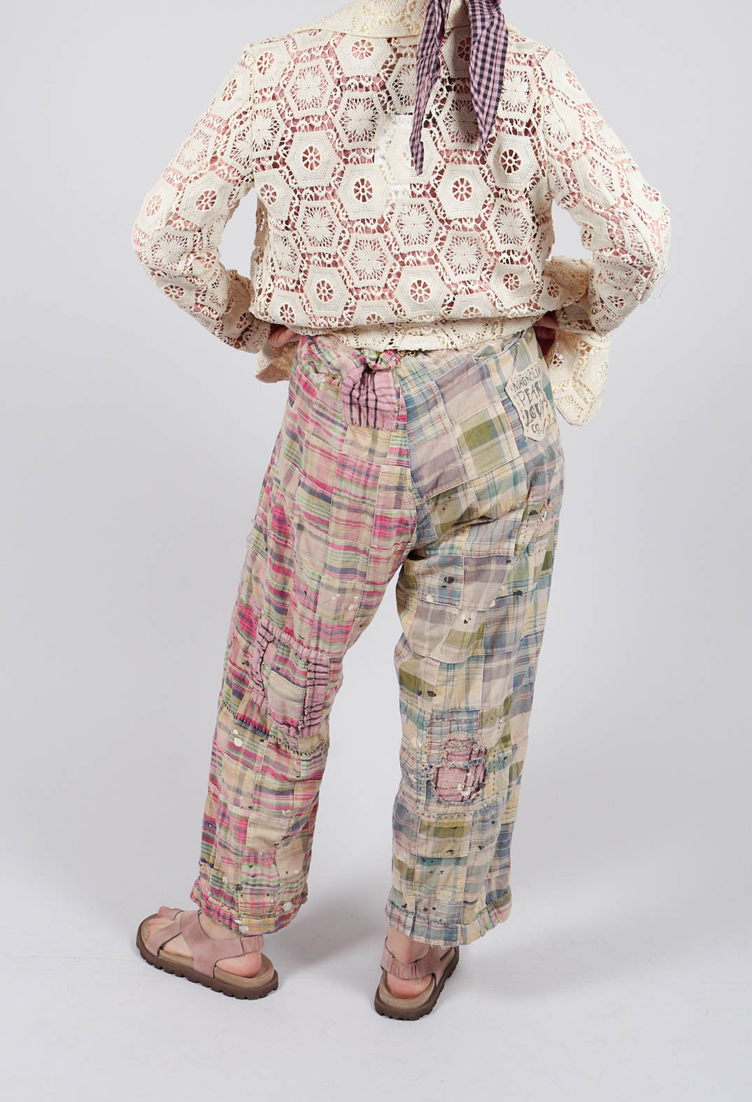 Patchwork Charmie Trousers in Madras Pink
