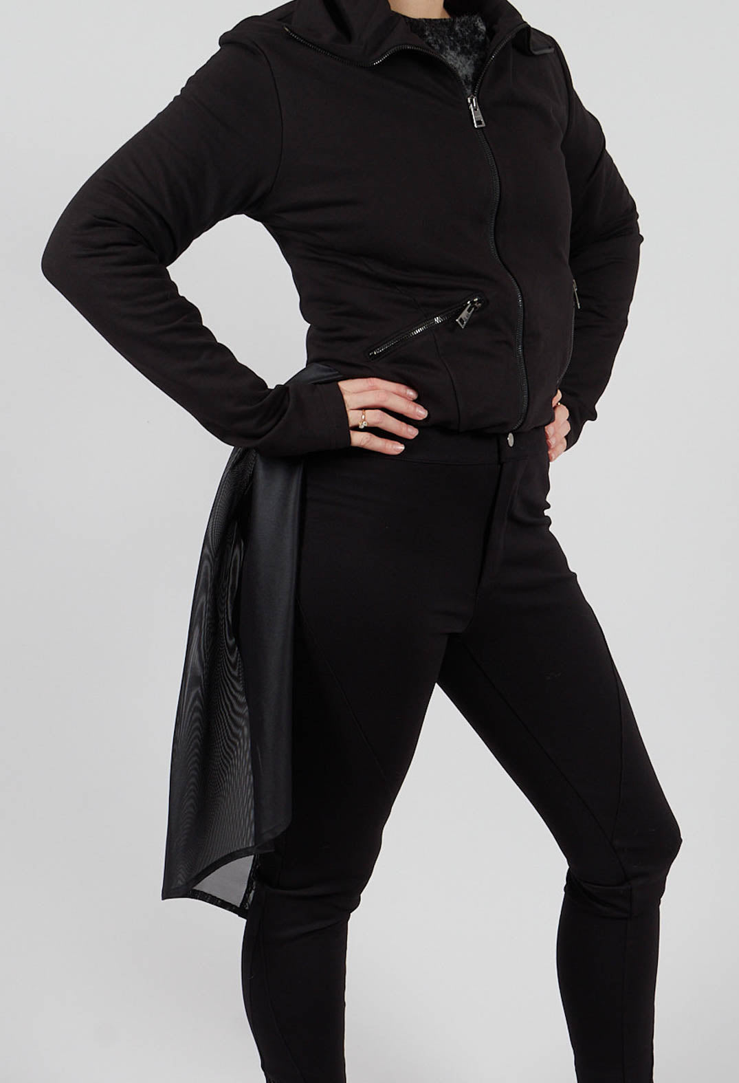 Slim Fit Trousers in Black