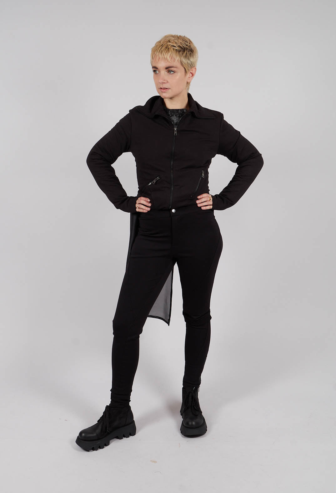 Slim Fit Trousers in Black