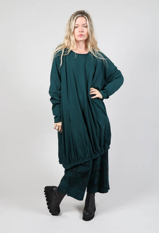 Jersey Tunic with Elasticated Hem in Forest