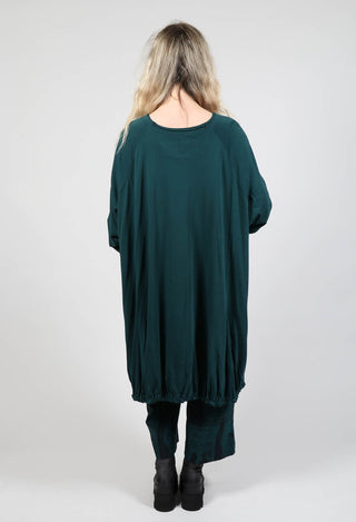 Jersey Tunic with Elasticated Hem in Forest