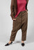 Low Rise Drop Crotch Trousers in Kaffee Check