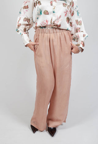 Pull on Straight Trousers in Amaretto Cloud