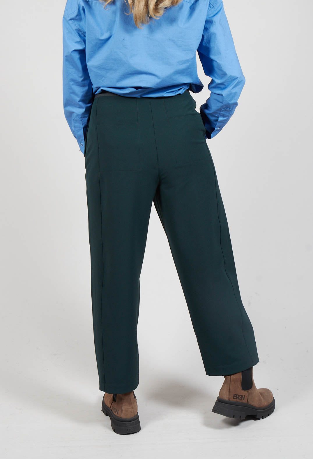 behind shot of gent trousers in cypress shade