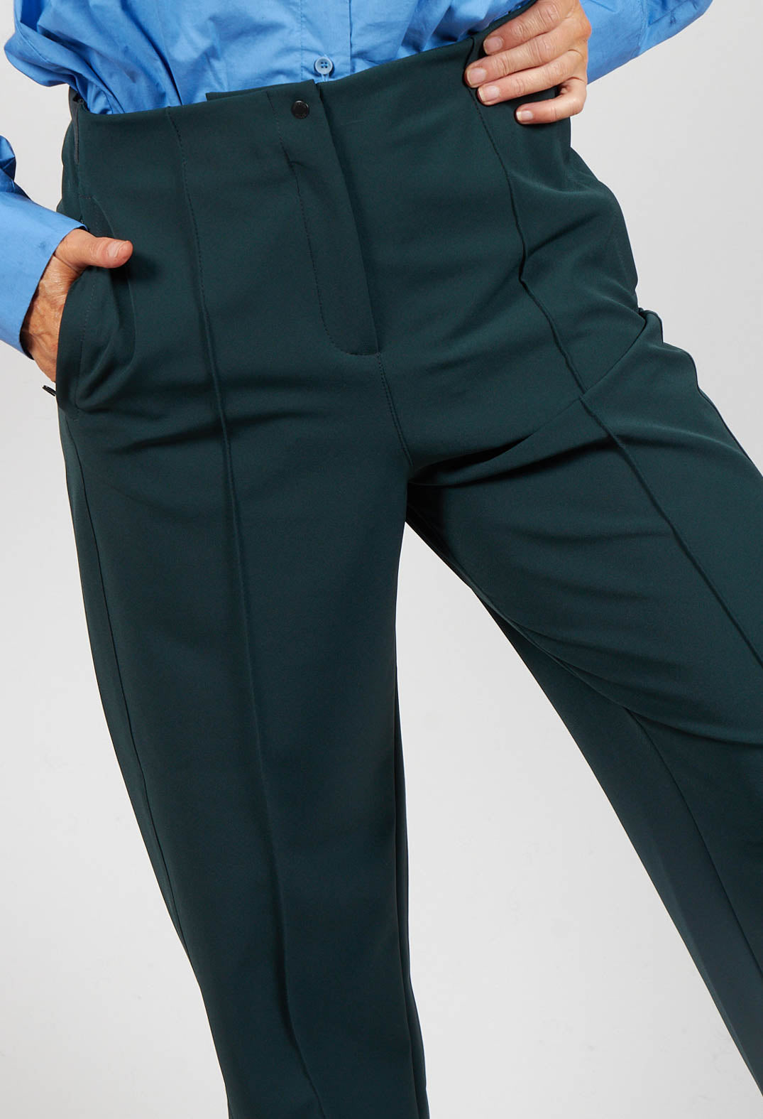 close up of trousers in cypress shade