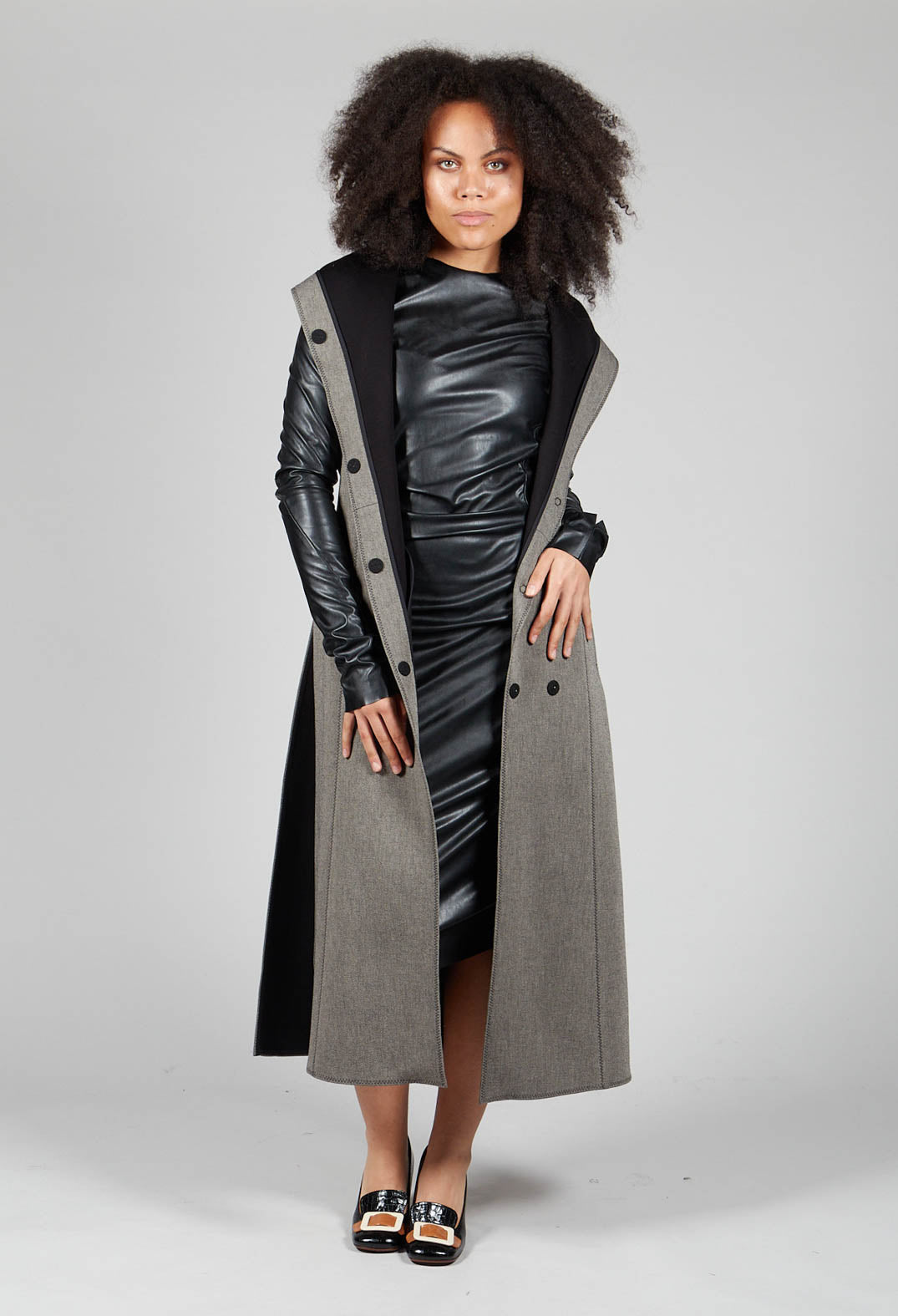long sleeve wet look dress Wetlook Mesh Beige Dress KETA GUTMANE