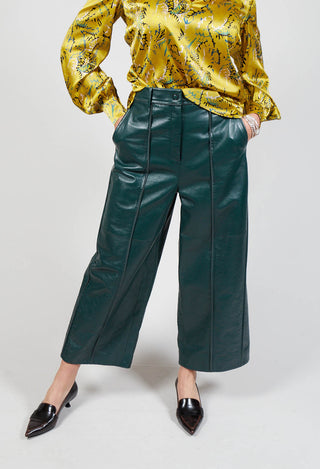 Poem Leather Trousers in Cypress