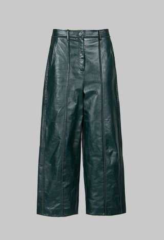 Poem Leather Trousers in Cypress