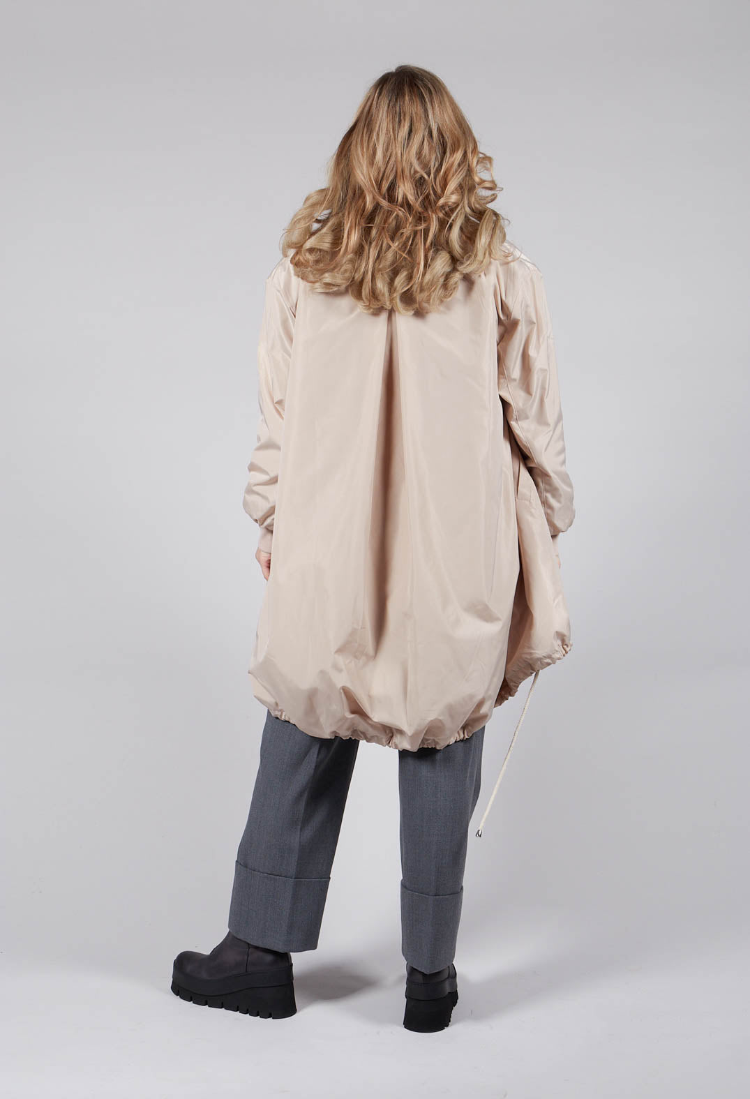 Long Bomber Jacket in Powder