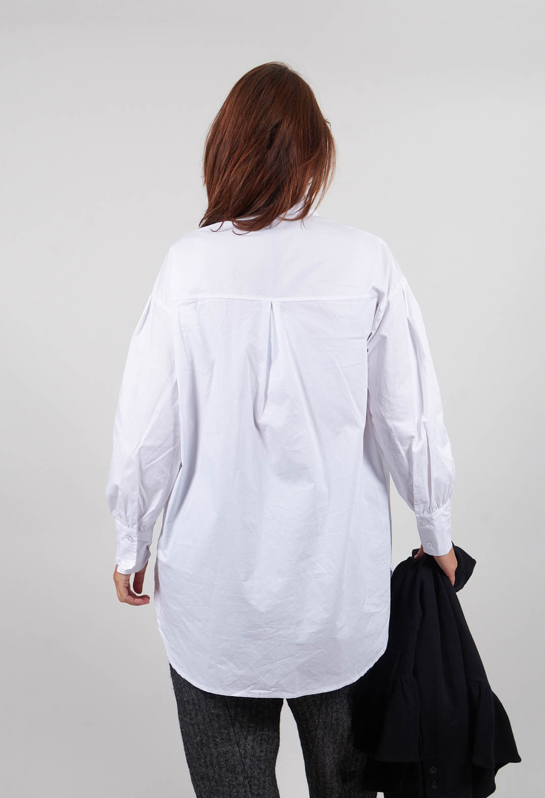 Button Up Long Sleeve Shirt in White