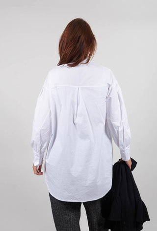 Button Up Long Sleeve Shirt in White