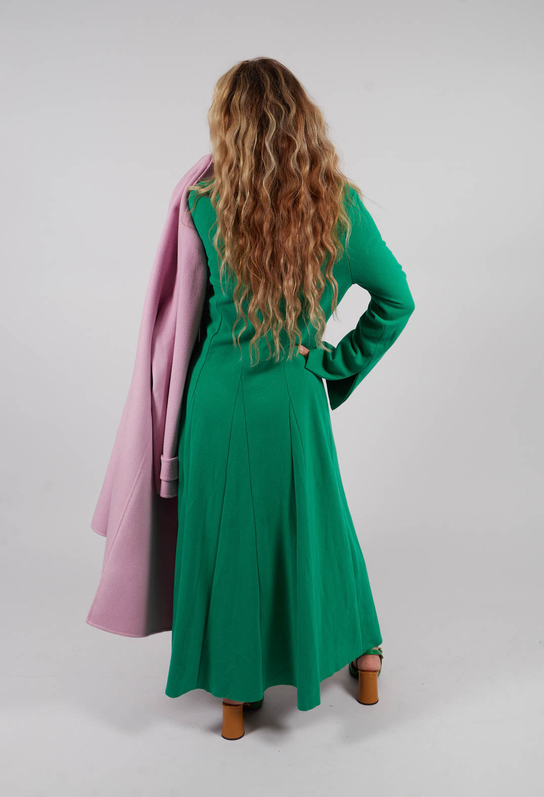 Fleece Maxi Dress in Kiwi