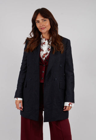 Native Longline Jacket in Navy Blue