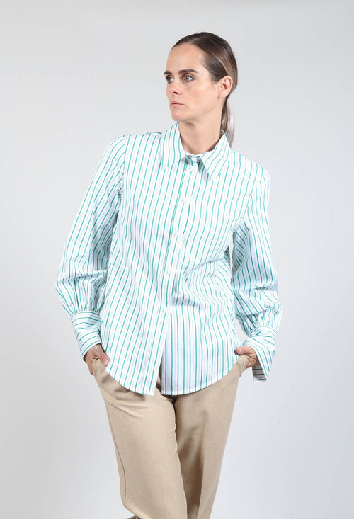 Oxford Striped Shirt in Kiwi