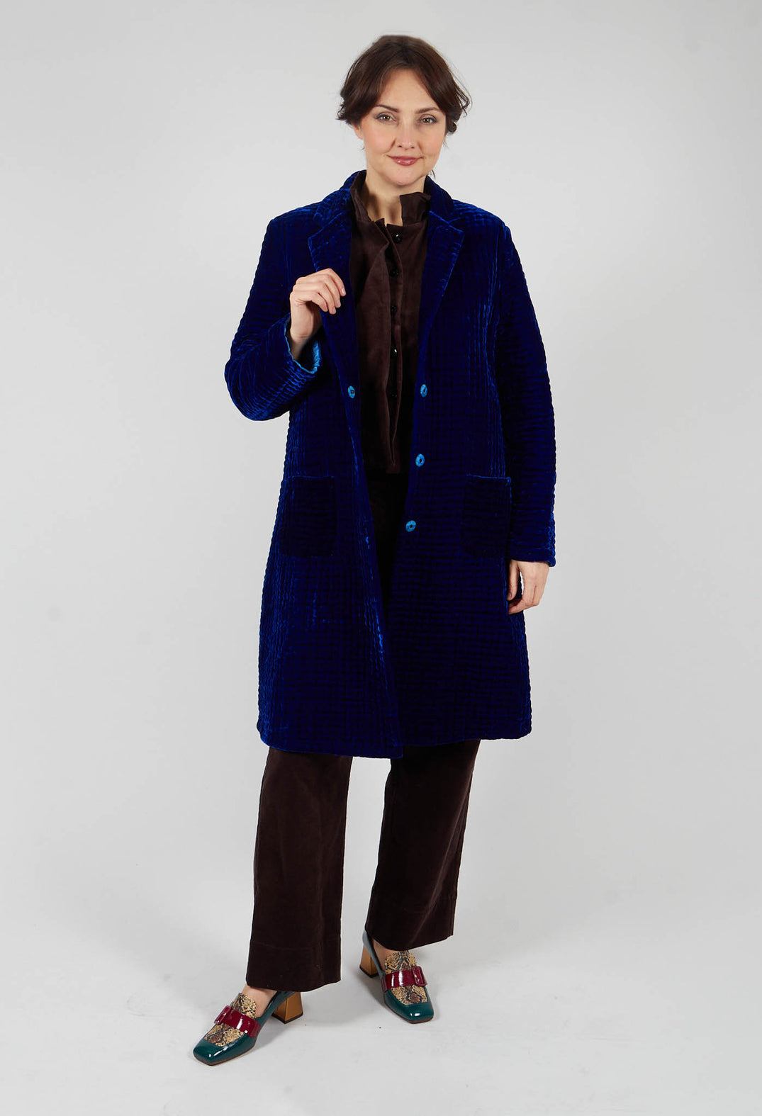 Velvet Gillet in Chocolate