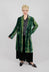 Colette Coat in Bottle Green and Mint Stripe