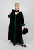 Circe Dress in Velvet Plain Bottle Green