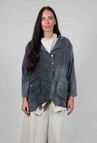 Bleach Washed Jacket in Grey